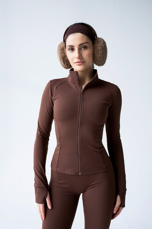 лонгслів утеплений TERMI коричневий