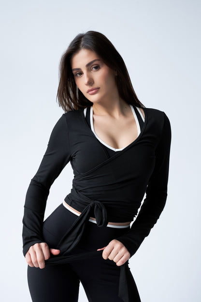 лонгслів PILATES Premium чорний